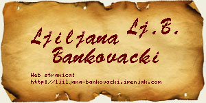 Ljiljana Bankovački vizit kartica